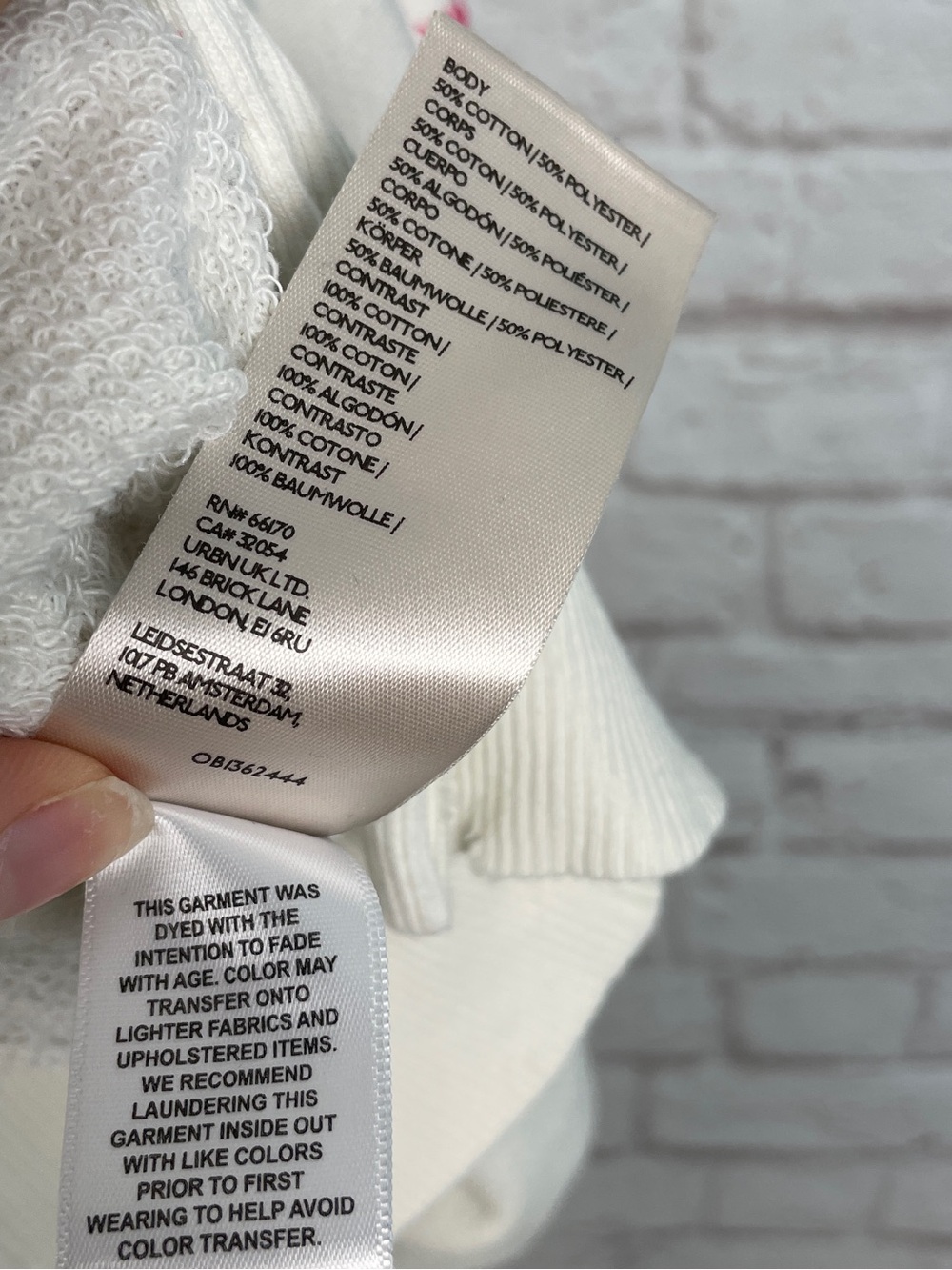 Free People x Tricia Fix Camden Patchwork Quilted Love Ivory Sweatshirt Size S - Picture 11 of 12